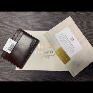 Coach wallet money clip card case for Men